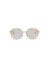 Chloé Round-frame Injection Sunglasses In Beige