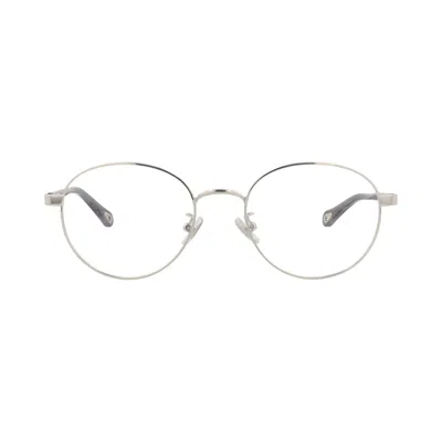 Pre-owned Chloé Round Frame Metal Optical Frames 'silver/grey/transparent' | Women's Size Onesize