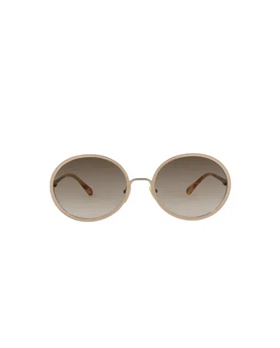 Chloé Round-frame Metal Sunglasses In Gold