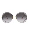 Chloé Oversized Round-frame Sunglasses In Grey