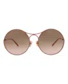 Chloé Round-frame Metal Sunglasses With Adjustable Nose Pads