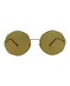 Chloé Round-frame Metal Sunglasses With Wavy Design