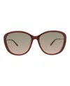 Chloé Round-frame Recycled Acetate Sunglasses In Burgundy