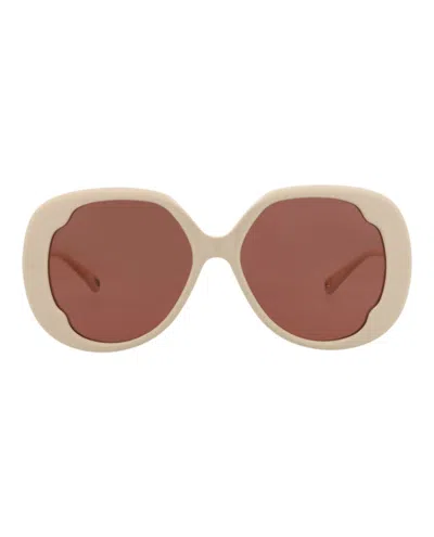 Chloé Round-frame Recycled Acetate Sunglasses In Multi