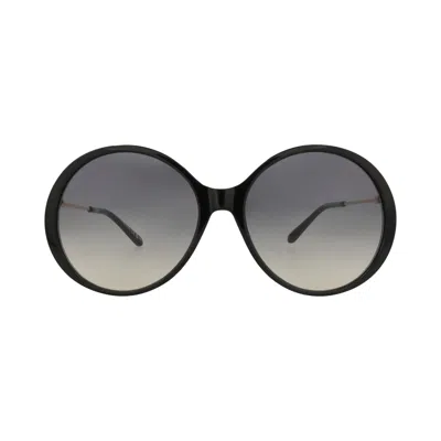 Pre-owned Chloé Round Frame Recycled Acetate Sunglasses 'black/gold/grey' | Women's Size Onesize