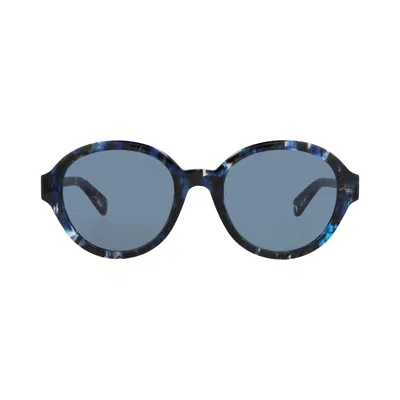 Pre-owned Chloé Round Frame Recycled Acetate Sunglasses 'blue' | Women's Size Onesize