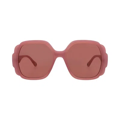 Pre-owned Chloé Round Frame Recycled Injection Sunglasses 'violet/red' | Purple | Women's Size Onesize