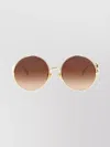 Chloé Round Frame Sunglasses Featuring Curved Temples In Brown