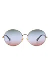 Chloé Sonnenbrille Mit Rundem Gestell In Gold