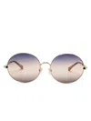 Chloé Chloe Women Gold Metal Salome Sunglasses In Gold