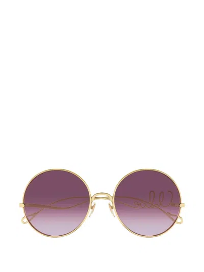 Chloé Eyewear Round Frame Sunglasses In Orange