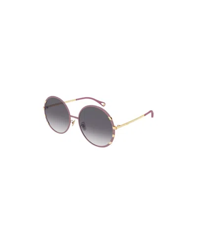 Chloé Round Frame Sunglasses In Gray