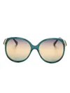 Chloé Round-frame Sunglasses In Green