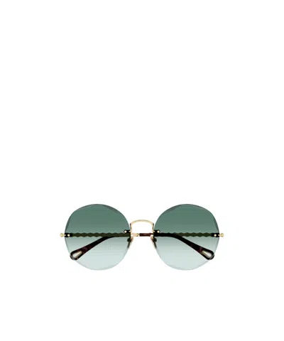 Chloé Round-frame Sunglasses In Green