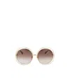 Chloé Round-frame Sunglasses In Nude