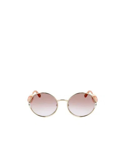 Chloé Round Frame Sunglasses In Nude