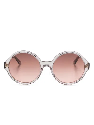 Chloé Round-frame Sunglasses In Purple