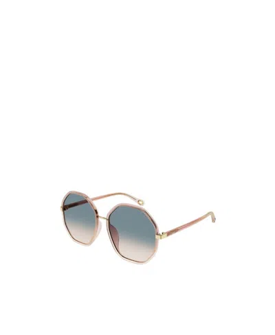 Chloé Round-frame Tinted Sunglasses In Orange