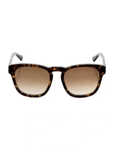 Pre-owned Chloé Round Gradient Sunglasses In Blue