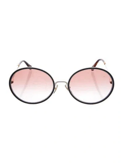 Pre-owned Chloé Round Gradient Sunglasses In Blue