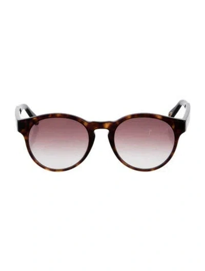 Pre-owned Chloé Round Gradient Sunglasses In Brown