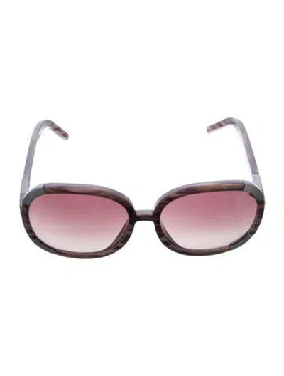 Pre-owned Chloé Round Gradient Sunglasses In Brown
