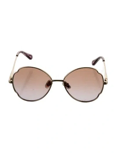 Pre-owned Chloé Round Gradient Sunglasses In Multi