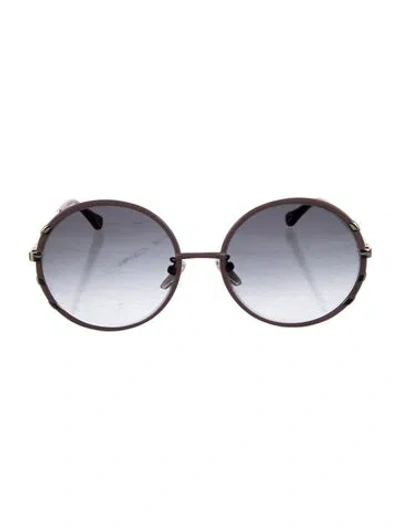 Pre-owned Chloé Round Gradient Sunglasses In Purple
