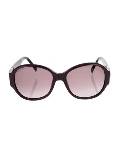 Pre-owned Chloé Round Gradient Sunglasses In Purple
