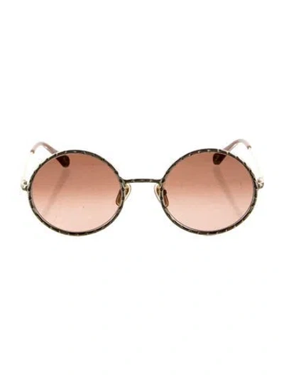Pre-owned Chloé Round Gradient Sunglasses W/ Tags In Pink