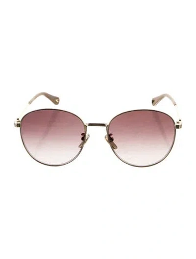Pre-owned Chloé Round Gradient Sunglasses W/ Tags In Purple