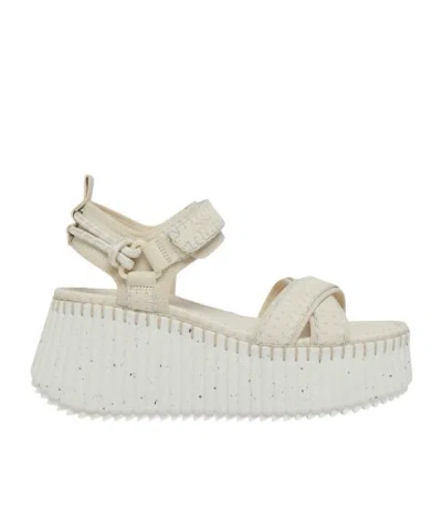 Chloé Nama Sandals In White
