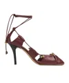 Chloé Round Head High Heels In Red
