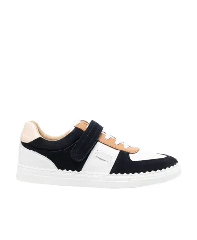 CHLOÉ ROUND HEAD LACE-UP SNEAKERS
