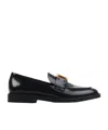 Chloé Marcie Black Brushed Calf Leather Loafer In Black
