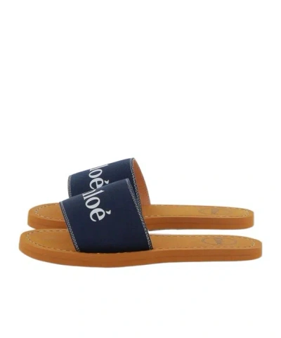 Chloé Round Head Slippers In Brown