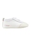 Chloé Round-head Sneakers In White