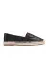 Chloé Isla Leather Espadrilles In Black