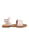 Chloé Leather Sandals In Nude