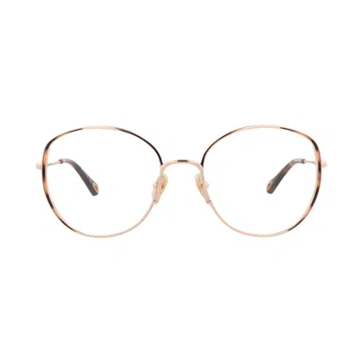 Pre-owned Chloé Round Metal Optical Frames 'gold/transparent' | Women's Size Onesize