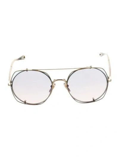 Pre-owned Chloé Round Mirrored Sunglasses In Silver