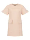 Chloé Round-neck Short-sleeve Minidress In 粉色