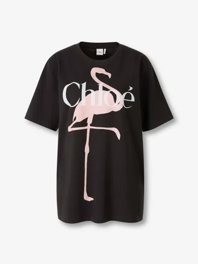 Chloé Round Neck T-shirt In Black