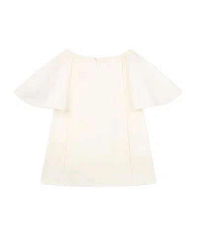 Chloé Round-necked Shirt In White