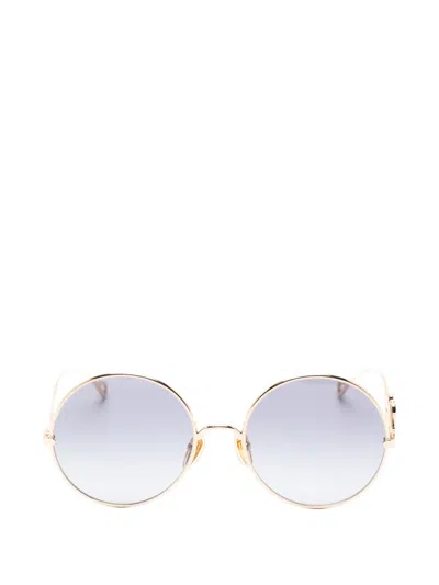 Chloé Round-round Sunglasses In Gold