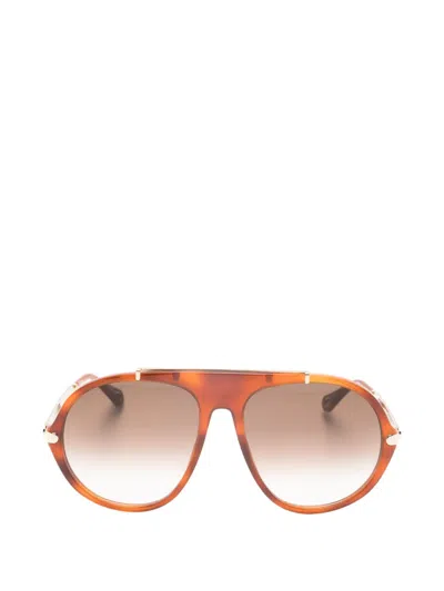 Chloé Round-shape Sunglasses In Brown
