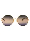 Chloé Chloe Round Sunglasses Ch0321 S 004 In Gold