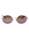 Chloé Silver-silver-green Metal Sunglasses In Multi