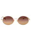 Chloé Chloe Round Sunglasses Ch0326 S 001 In Brown