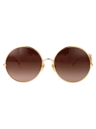 Chloé Chloe Round Sunglasses Ch0329 S 002 In Brown